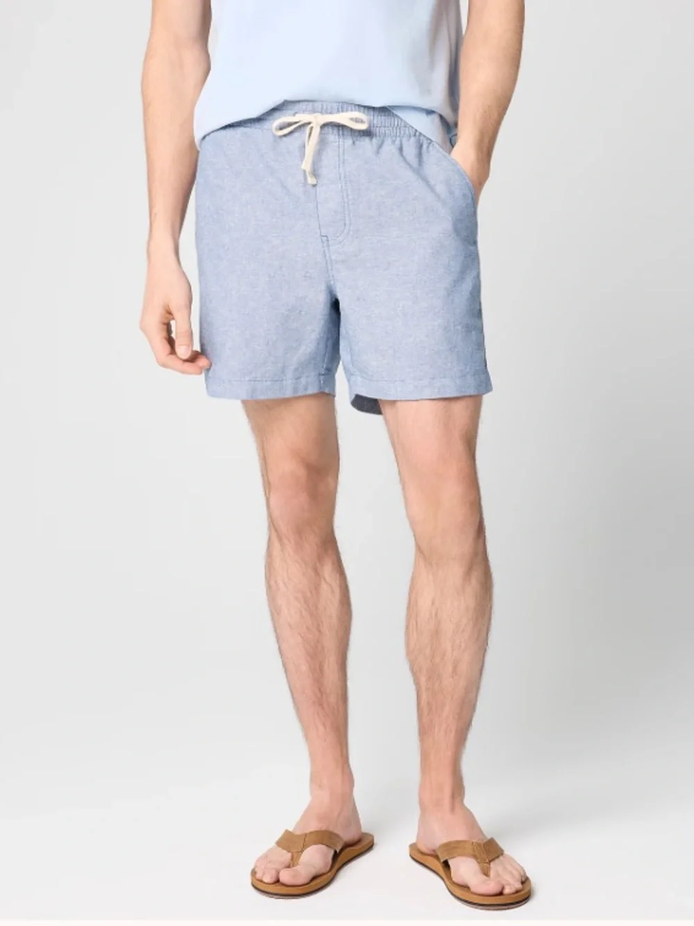J crew chambray like linen Linen-blend dock short